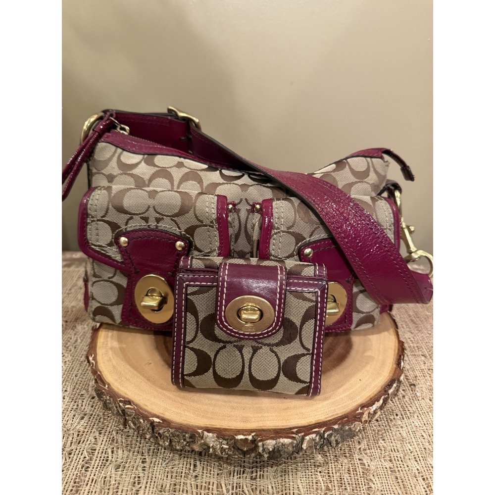 Coach Legacy Vintage 65th Anniversary Turn-lock Shoulder Handbag & Wallet F12869